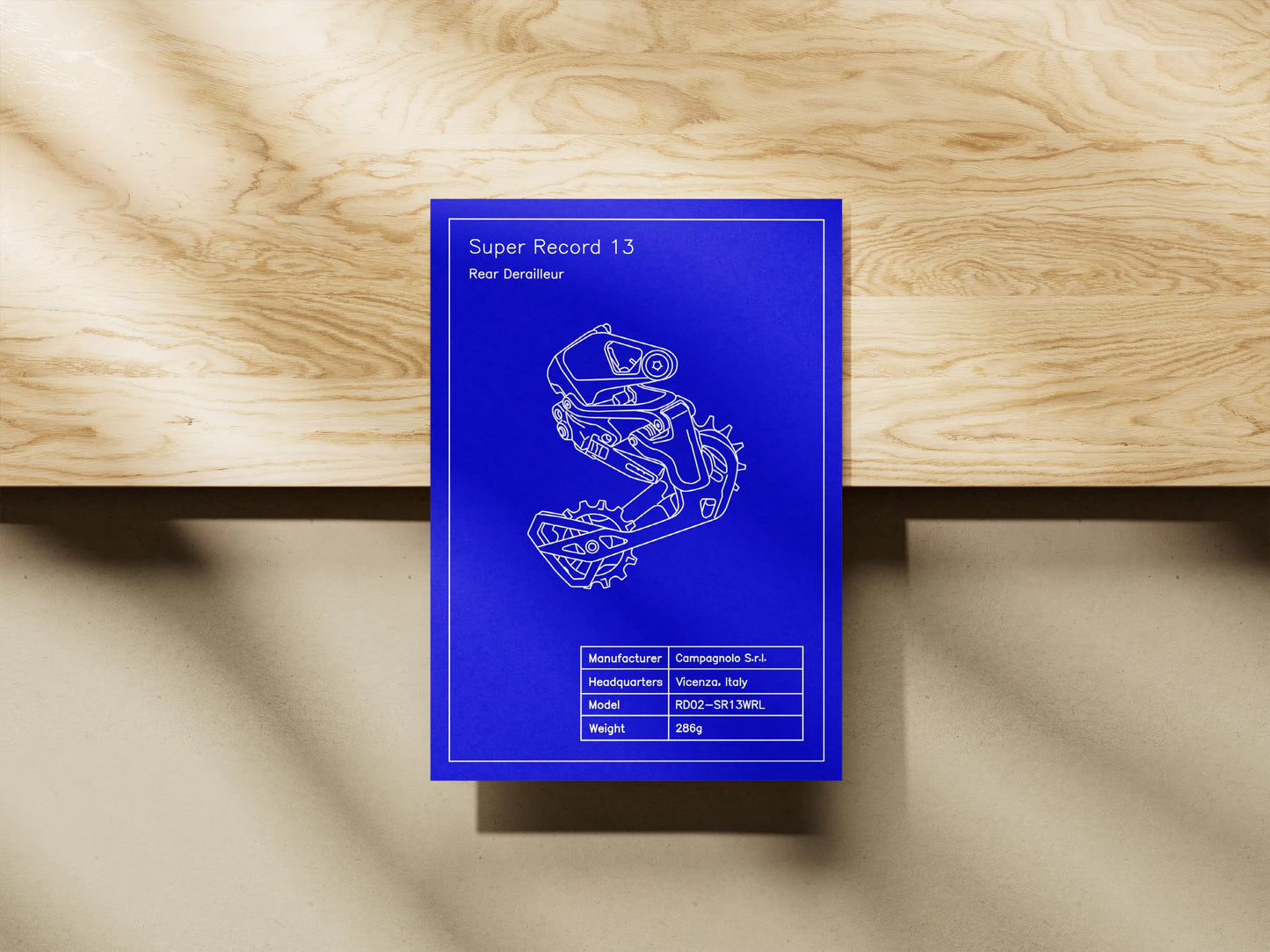 Campagnolo Road Schaltwerk Blueprint (A4)