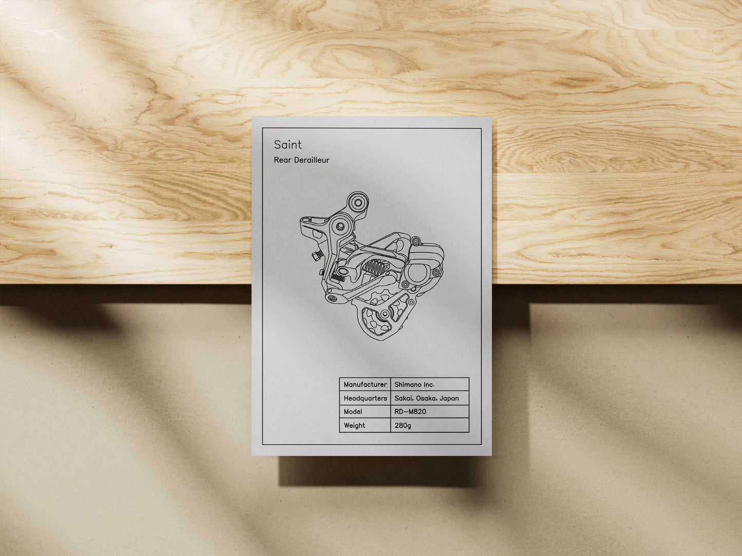 Shimano MTB Schaltwerk Blueprint (A4)