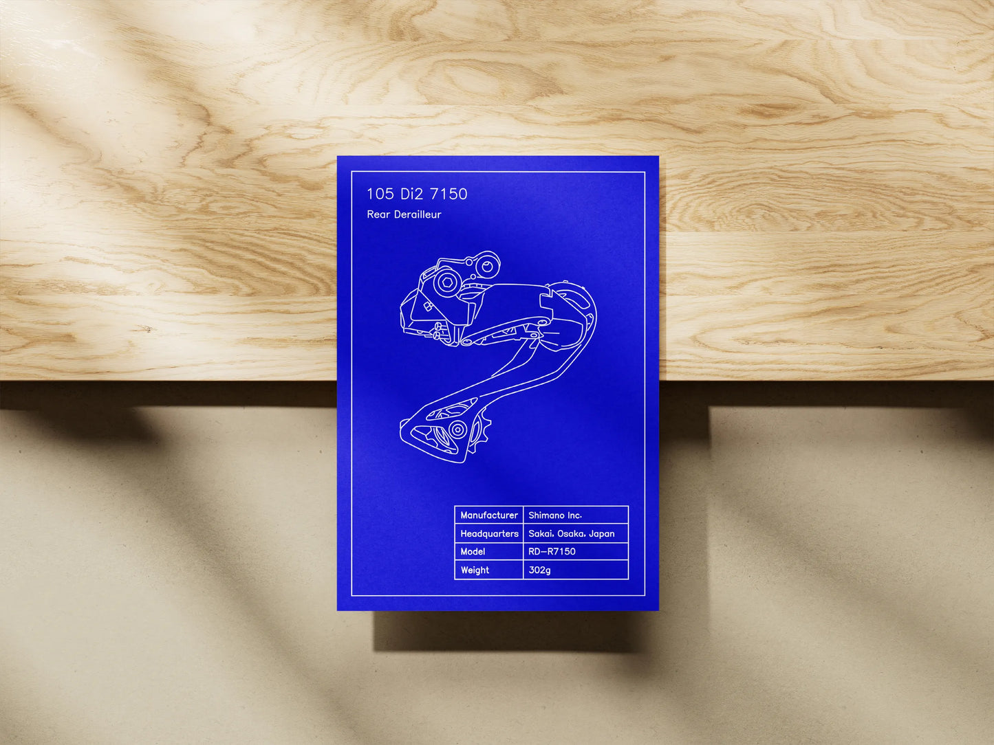 Shimano Road Schaltwerk Blueprint (A4)