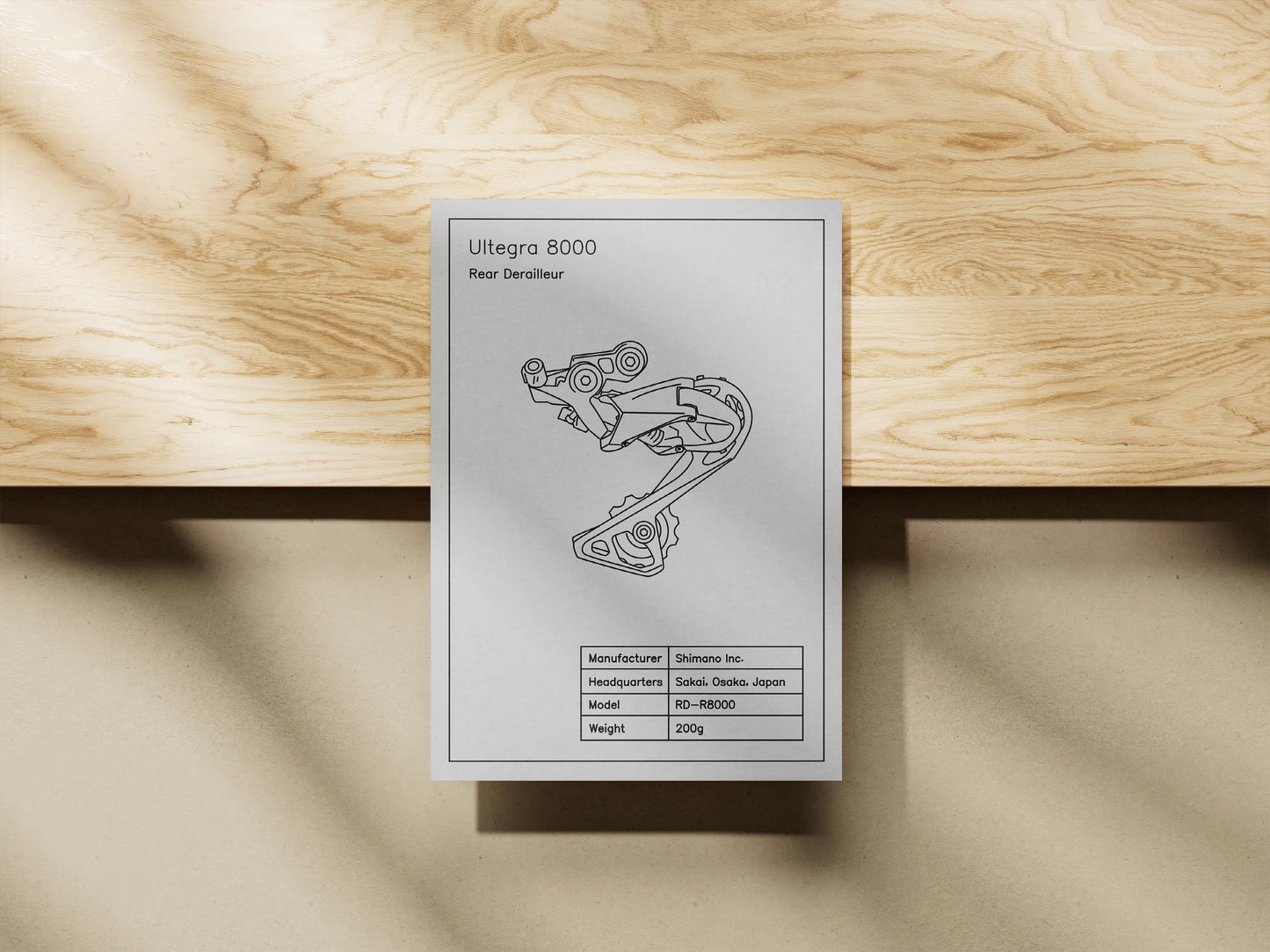 Shimano Road Schaltwerk Blueprint (A4)