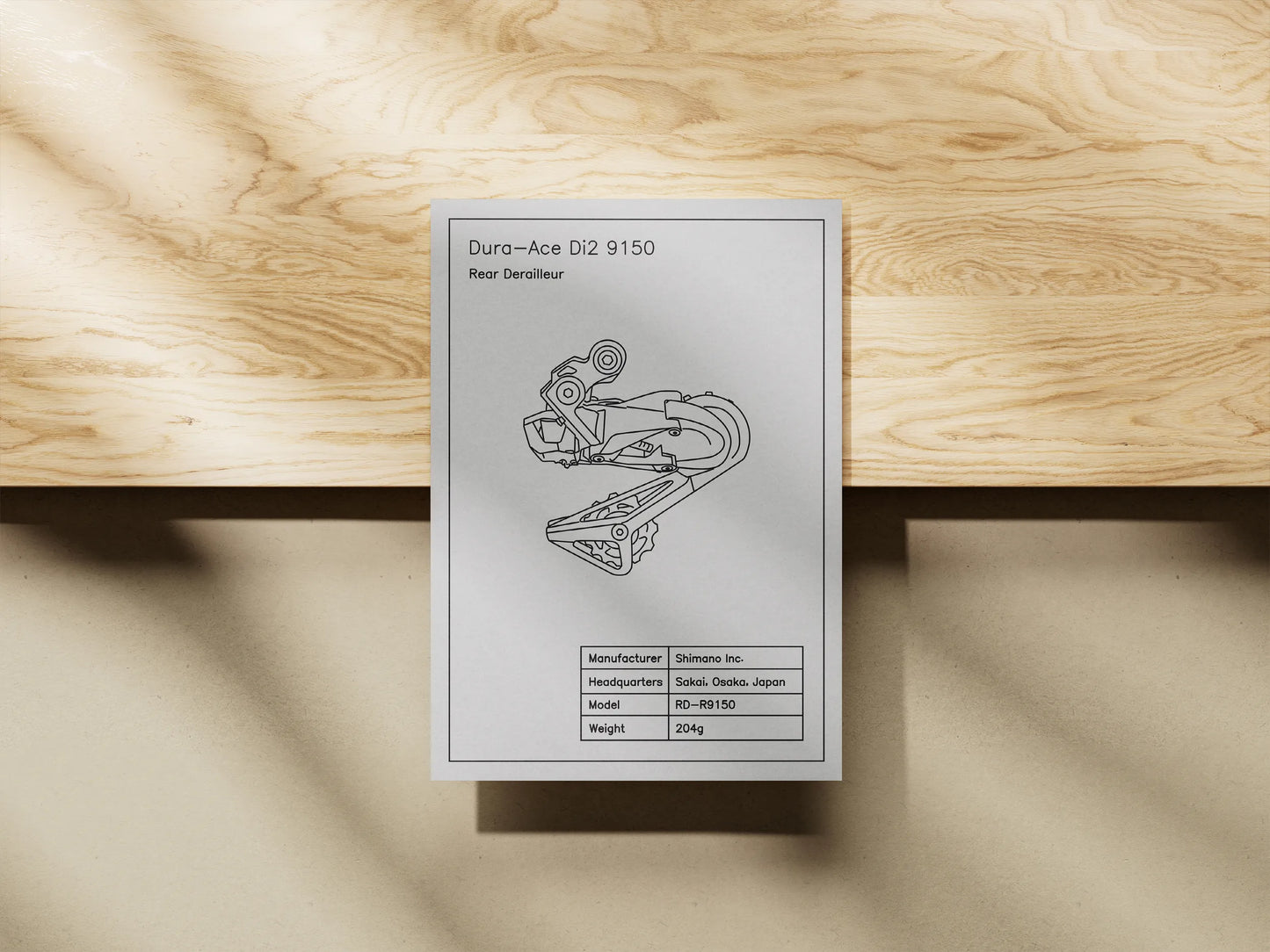 Shimano Road Schaltwerk Blueprint (A4)