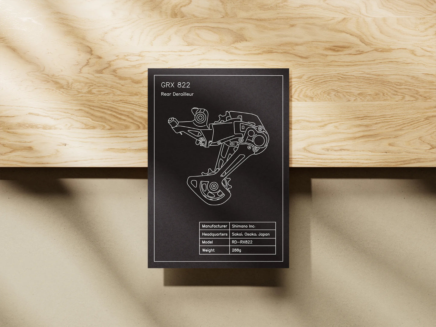 Shimano Gravel Schaltwerk Blueprint (A4)