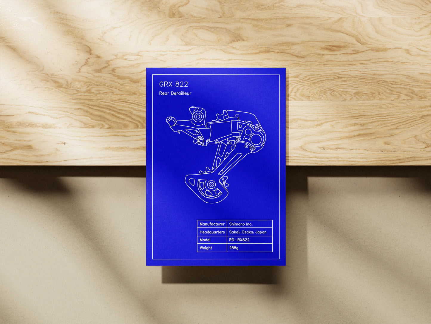 Shimano Gravel Schaltwerk Blueprint (A4)