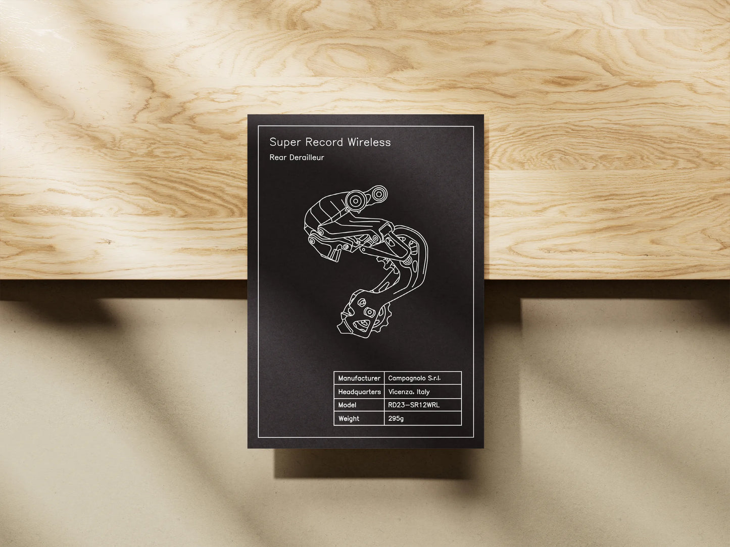 Campagnolo Road Schaltwerk Blueprint (A4)