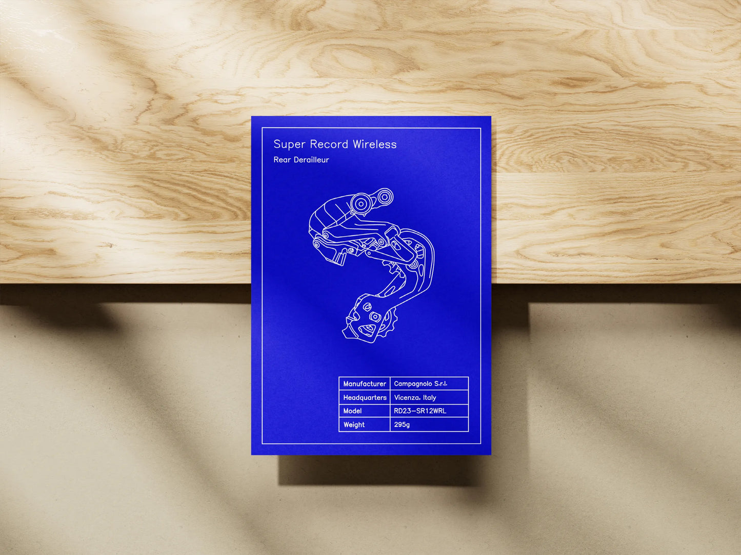 Campagnolo Road Schaltwerk Blueprint (A4)